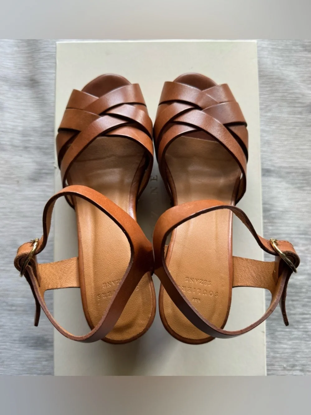 Sezane Isabelle Clogs in Smooth Camel - Picture 6 of 8